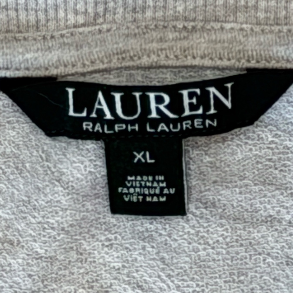 Lauren Ralph Lauren LRL French Terry sweatshirt Heather Grey Women’s XL Cotton - Picture 4 of 11